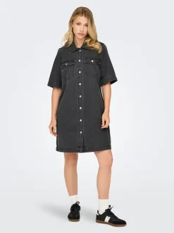 Discount ONLY Belle Denimkjole, , XS Washed Black