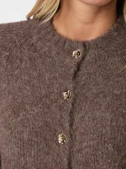 Outlet Neo Noir Benuta Fluffy Knit Cardigan, , 38 Light Brown