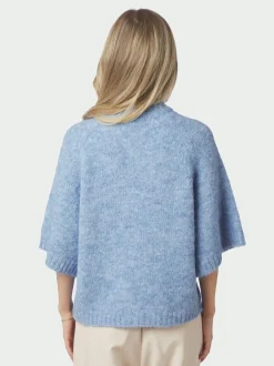Clearance Neo Noir Benuta Fluffy Knit Cardigan, , 38 Dusty Blue
