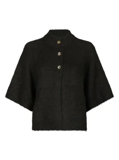 Neo Noir Benuta Fluffy Knit Cardigan, , 38 Dark Brown