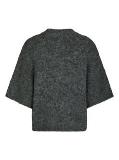 Neo Noir Benuta Fluffy Knit Cardigan, , 38 Antracit Melange