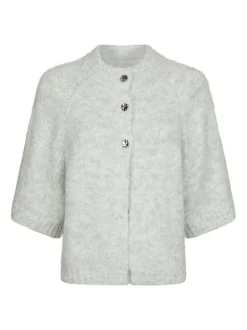 Neo Noir Benuta Fluffy Knit Cardigan, , 36*Dame Strik & Sweatshirts