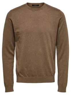 Clearance Selected Homme Berg Striktrøje, , M Teak