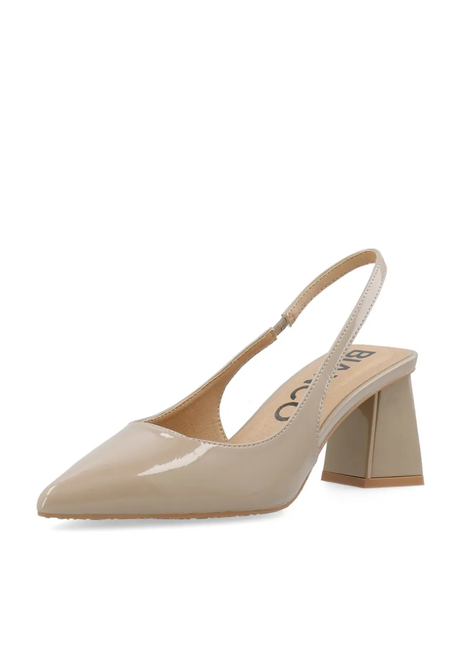 New Bianco BIAMaralyn Slingback Højhælede Sko, , 40 Nougat