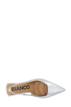 Outlet Bianco BIAMaralyn Slingback Metallic Højhælede Sko, , 40 Silver
