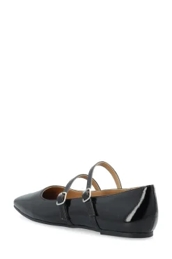Outlet Bianco BIARose Karré Double Mary Jane Ballerinasko, , 40 Black Patent