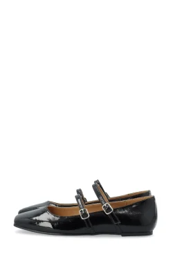 Outlet Bianco BIARose Karré Double Mary Jane Ballerinasko, , 40 Black Patent