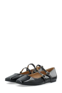 Outlet Bianco BIARose Karré Double Mary Jane Ballerinasko, , 40 Black Patent