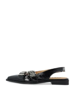 Bianco BIAVictoria Cross Buckle Slingback Ballerinasko, , 41*Dame Ballerinaer