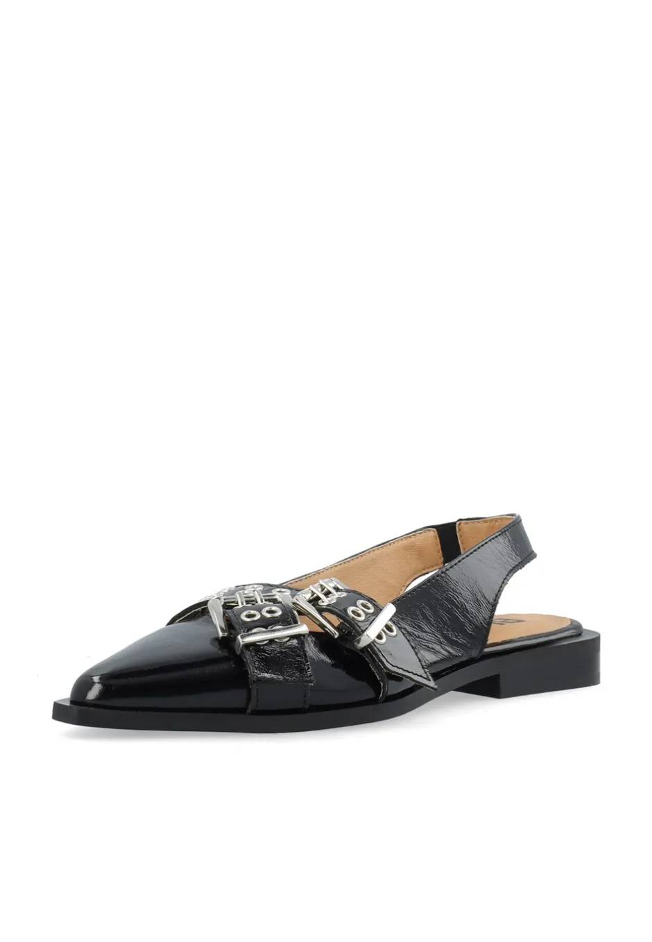 Bianco BIAVictoria Cross Buckle Slingback Ballerinasko, , 41*Dame Ballerinaer