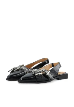 Bianco BIAVictoria Cross Buckle Slingback Ballerinasko, , 41*Dame Ballerinaer