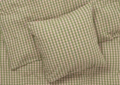 Outlet Juna Bæk&Bølge Sengelinned, , 140x200 cm Green/Soft Pink