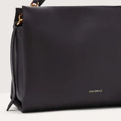 Best Coccinelle Boheme Medium Skuldertaske, Black/Cuir