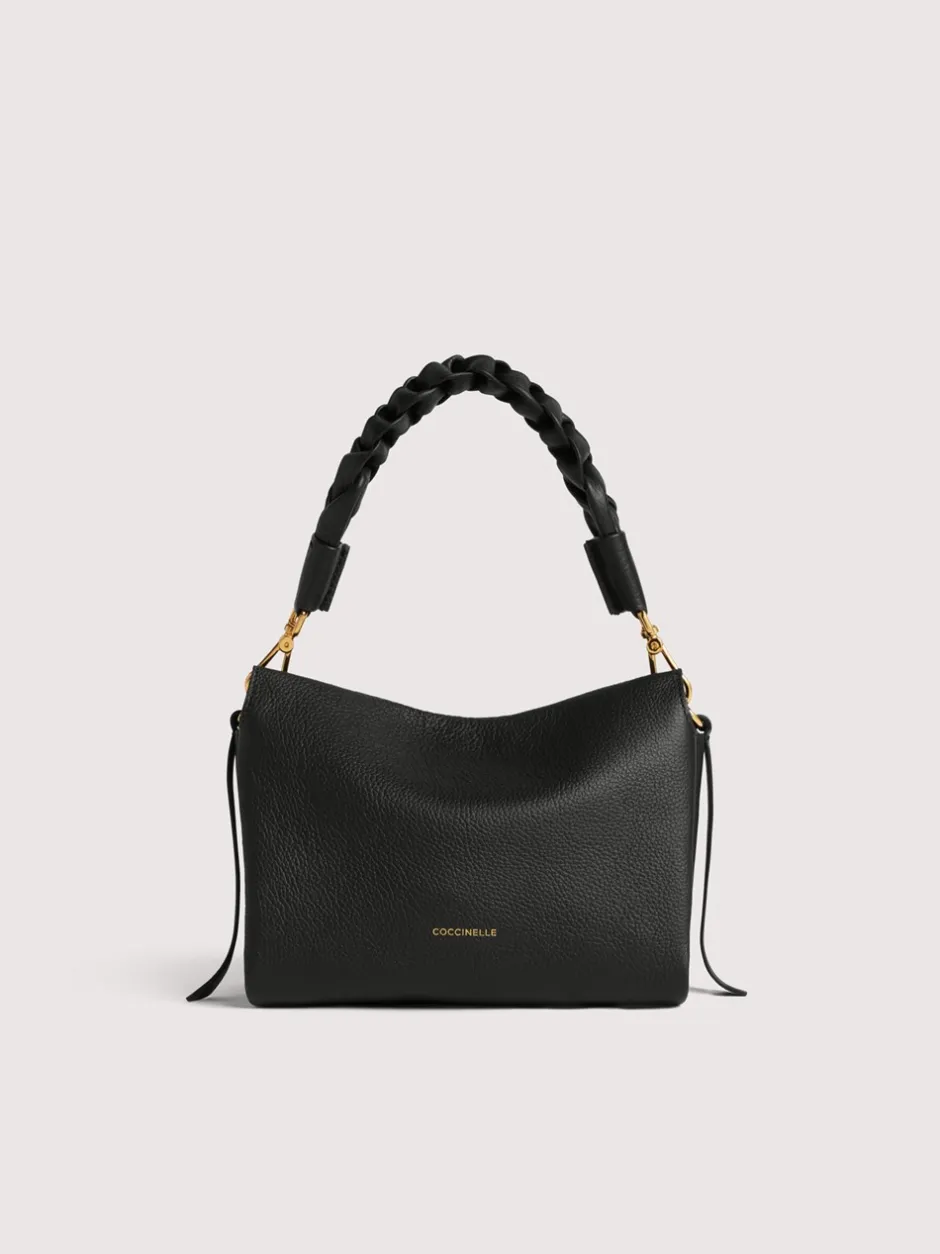 Sale Coccinelle Boheme Small Håndtaske, Noir/Cognac