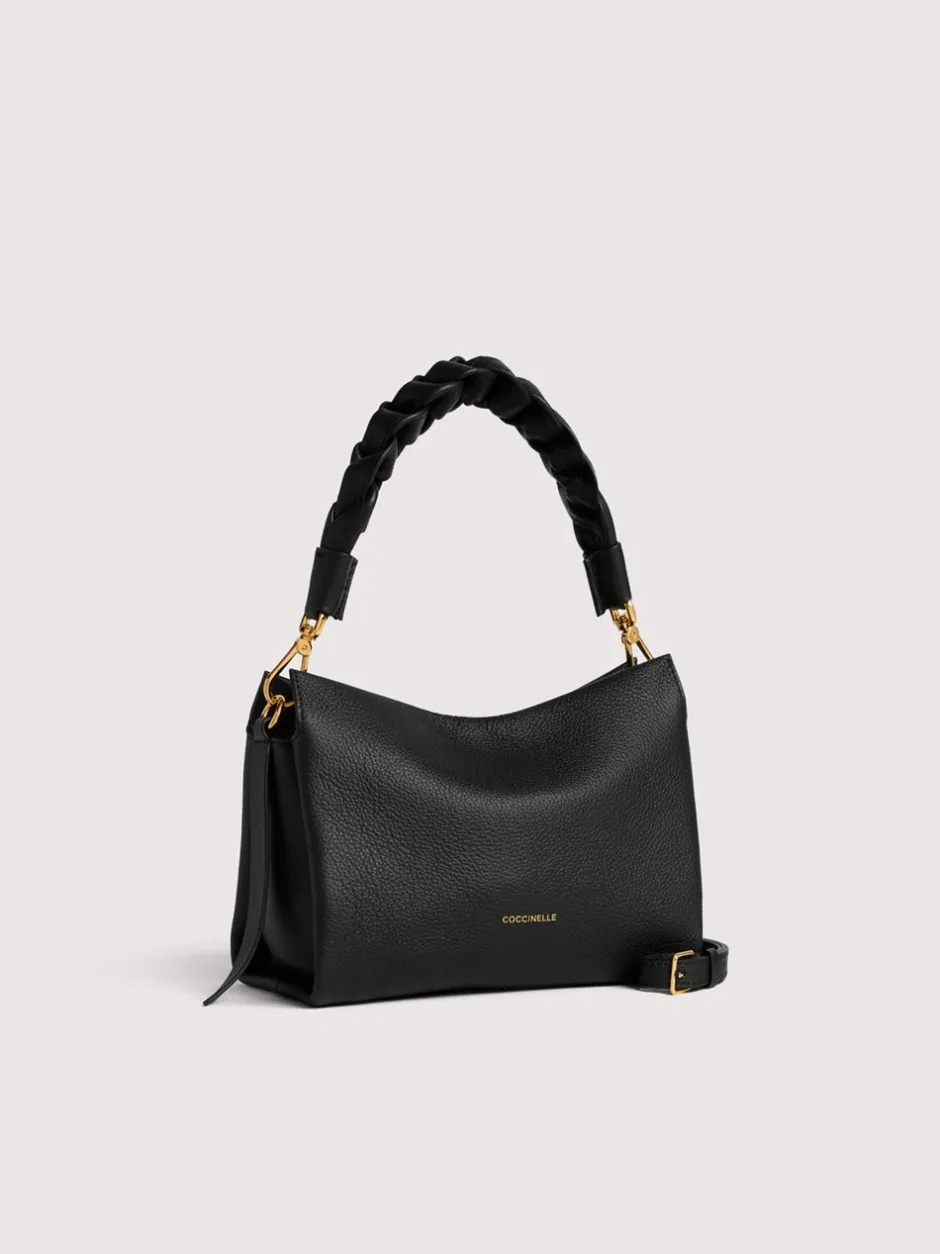 Sale Coccinelle Boheme Small Håndtaske, Noir/Cognac