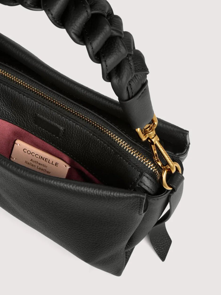 Sale Coccinelle Boheme Small Håndtaske, Noir/Cognac