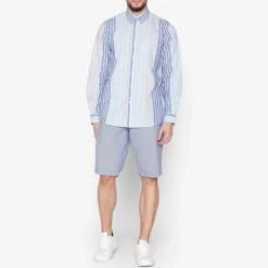 Outlet Signal Boone Stripe Skjorte, , XL True Blue