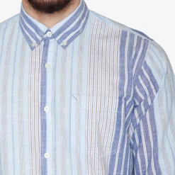 Outlet Signal Boone Stripe Skjorte, , XL True Blue