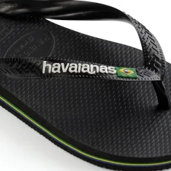 Sale Havaianas Brazil Logo Sandaler, , 29/30 Black/Black