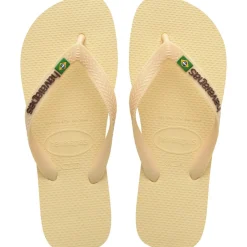 Clearance Havaianas Brazil Logo Sandaler, , 37/38 Buttercream