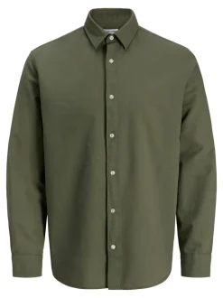 Online Jack & Jones Junior Breeze Linen Blend LS Skjorte, , 164 cm Dusty Olive