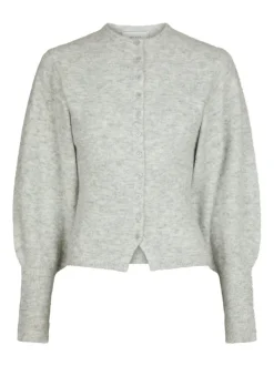 Neo Noir Briano Soft Knit Cardigan, , 40 Light Grey Melange