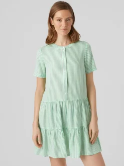 New Vero Moda Bumby Kjole, , XL Snow White/Jade Cream