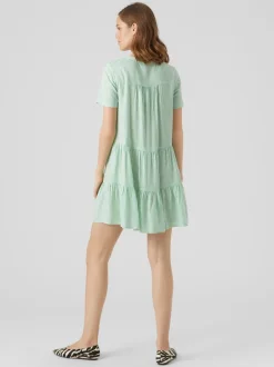 New Vero Moda Bumby Kjole, , XL Snow White/Jade Cream