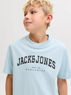 Best Jack & Jones Junior Caleb Varsitu O-Neck T-shirt, , 164 cm Celestial Blue