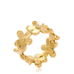 New Sistie 2ND Camellia Ring, , 58 Gold Plated