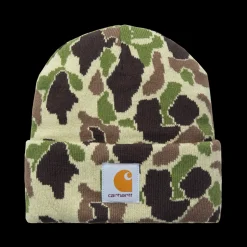 Sale Carhartt WIP Camo Duck Beanie, Camo Duck Jacquard Green