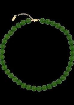 New House Of Vincent Candy Coral Halskæde, , 37-42 cm Gold Plated/Dark Green