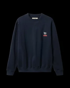 Woodbird Cane Bowl Crew Trøje, , L Dark Navy