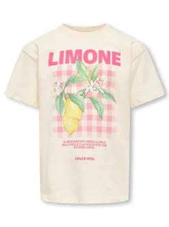 KIDS ONLY Carina Life Loose Printed T-shirt, , 134-140 cm*Børn T-Shirts & Toppe