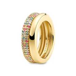 Outlet Sif Jakobs Jewellery Carrara Ring, , 58 Gold Plated/Multi
