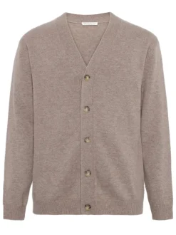 Best Knowledge Cotton Apparel Cashmere Knit Cardigan, , XXL Kelp Melange