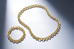 New Sif Jakobs Jewellery Chain Carrara Armbånd, , 18 cm Gold Plated