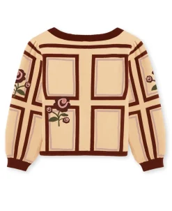 Outlet Fliink Charlotte 2/4 Cardigan, , 110 cm Sandshell/Burgendy