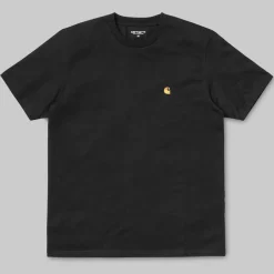 Clearance Carhartt WIP Chase T-shirt, , M Sort/Guld