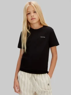 Calvin Klein Chest Logo T-shirt, , 140 cm CK Black