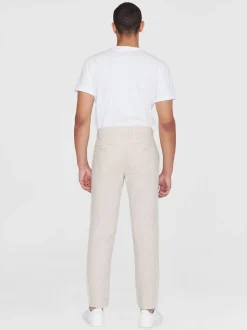Outlet Knowledge Cotton Apparel Chuck Linen Bukser, , W34/L32 Light Feather Gray