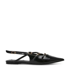 New Steve Madden Cianna Slingback Ballerinasko, , 40 Black Patent