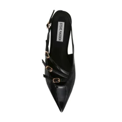 New Steve Madden Cianna Slingback Ballerinasko, , 40 Black Patent