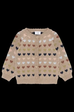 Hust & Claire Cilja Winter Heart Cardigan, , 74 cm*Børn Cardigans