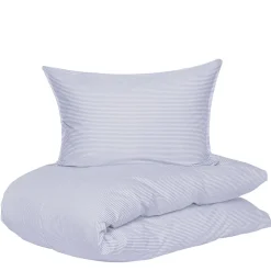 Hot Borås Cotton Cille Sengelinned, , 140x220 cm Blue Stripe