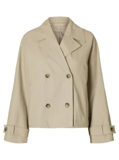 Online Selected Women Cilo Short Trenchcoat, , 42 Island Fossil