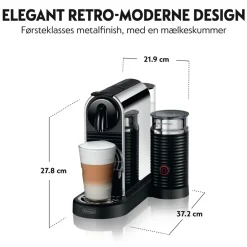 Hot Nespresso Citiz Platinum&Milk Kaffemaskine, Steel