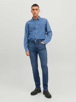 Discount Jack&Jones Clark Jeans, , W33/L34 Blue Denim