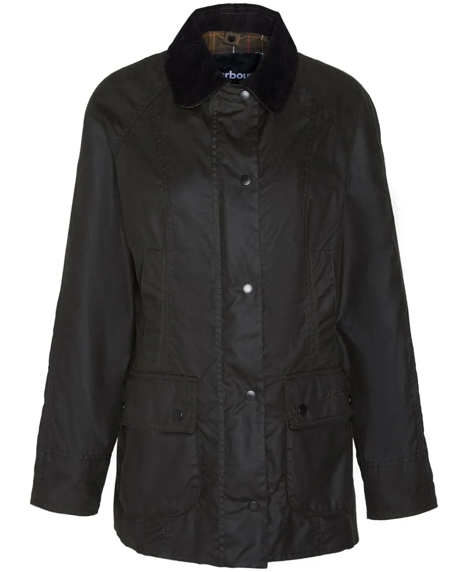 Clearance Barbour Classic Beadnell Wax Jakke, , 38 Olive