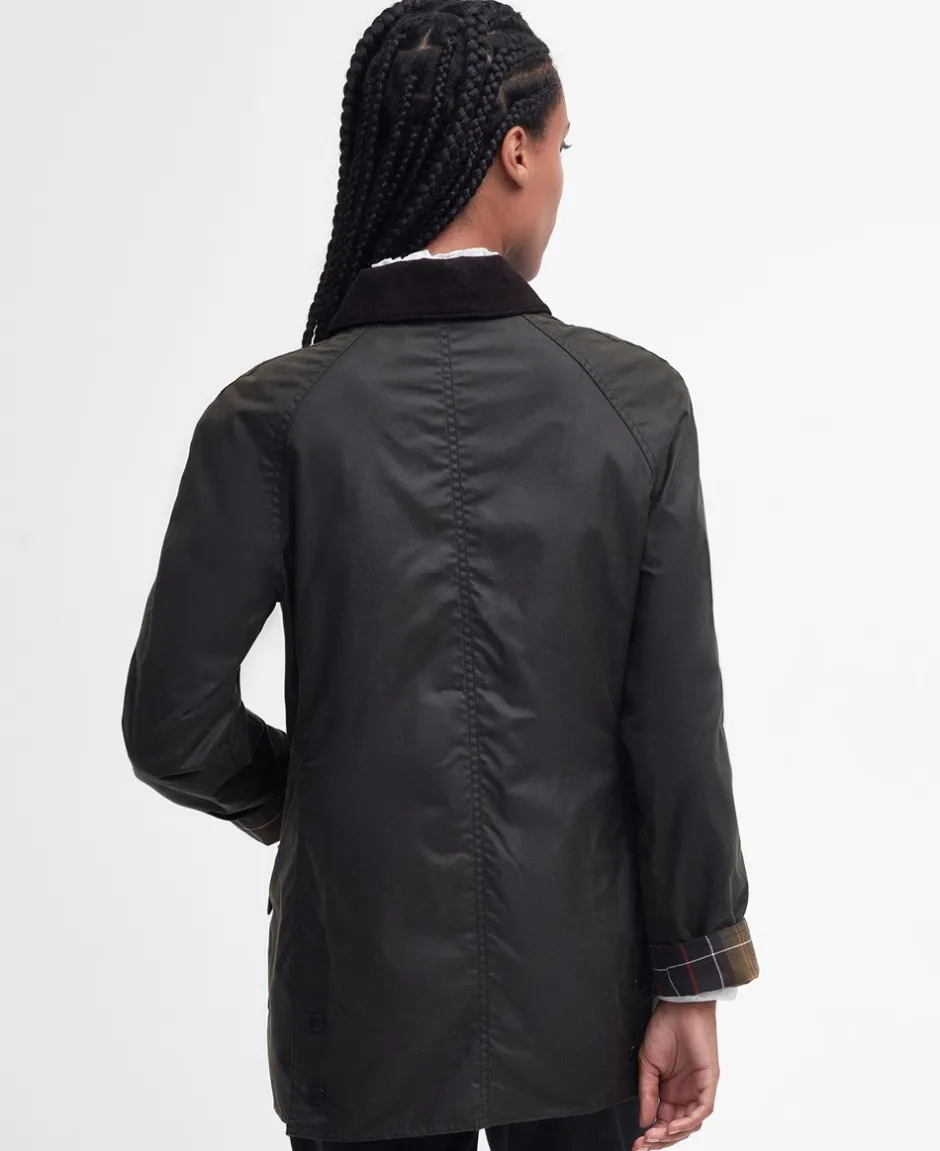 Clearance Barbour Classic Beadnell Wax Jakke, , 38 Olive